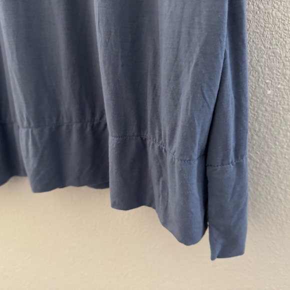 ADAY Essentialist T Shirt Dress XS Blue Short Sleeve Jersey Knit Casual Minimal - Picture 9 of 10